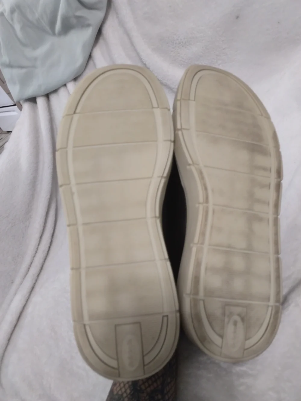 Dr. Scholl's Black Slip-On Loafers with Brown Heel Accent and Cream Sole